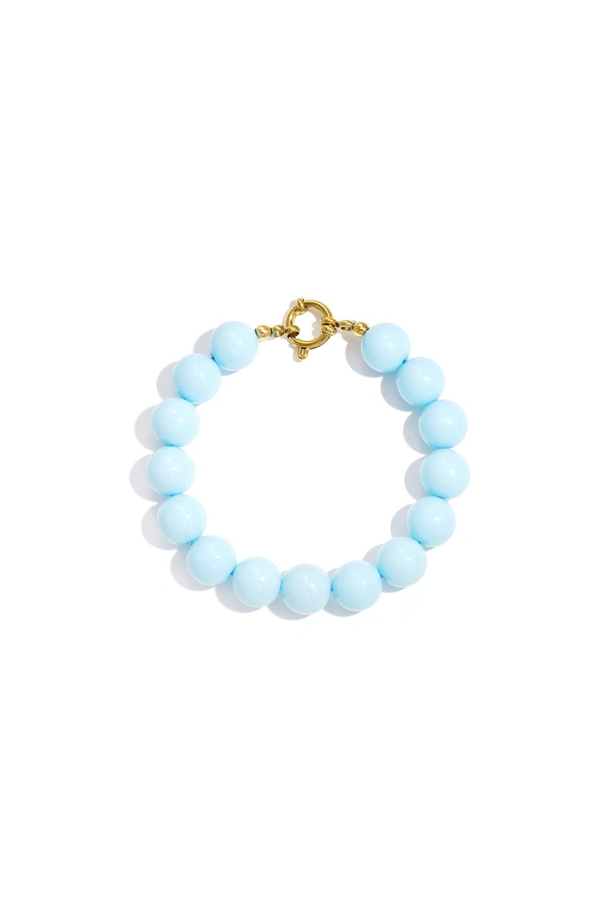 Bracelet à perles moyennes et fermoir avant - 12 mm