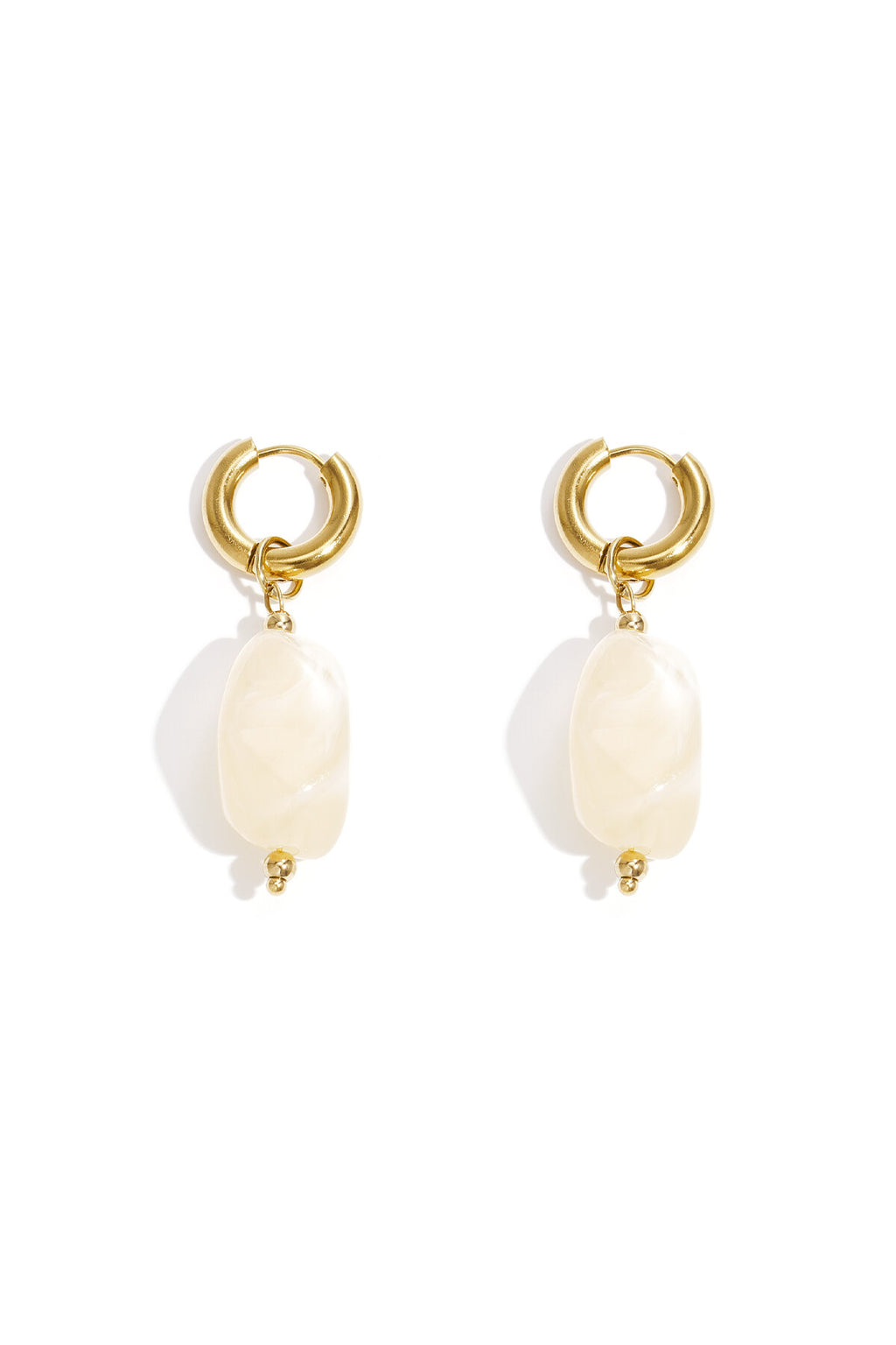 Boucles d'oreilles avec perles organiques