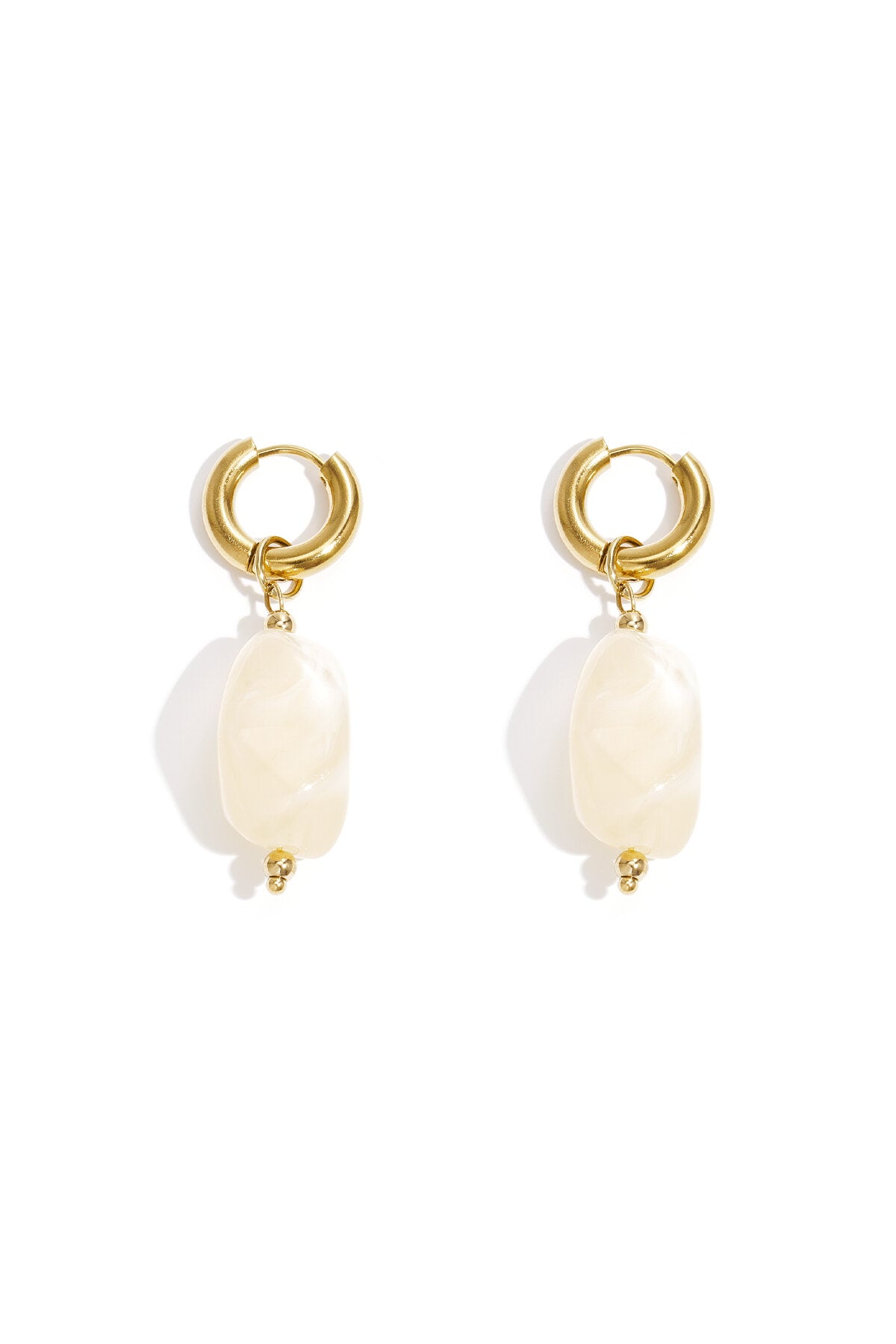 Boucles d'oreilles avec perles organiques