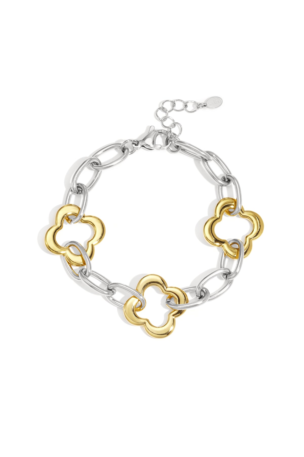Bracelets chaîne en acier inoxydable Clover, bijoux décontractés pour femmes