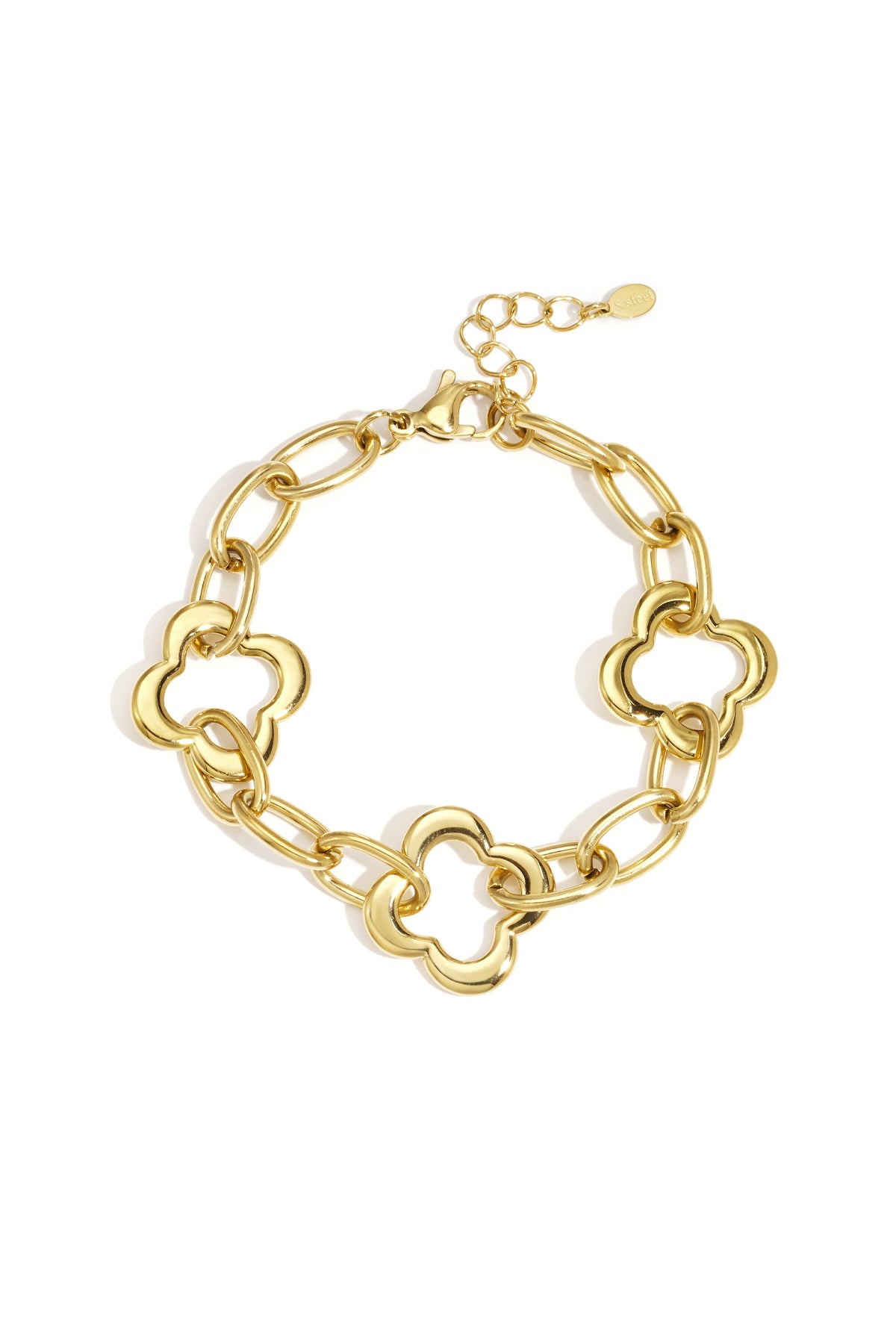 Bracelets chaîne en acier inoxydable Clover, bijoux décontractés pour femmes