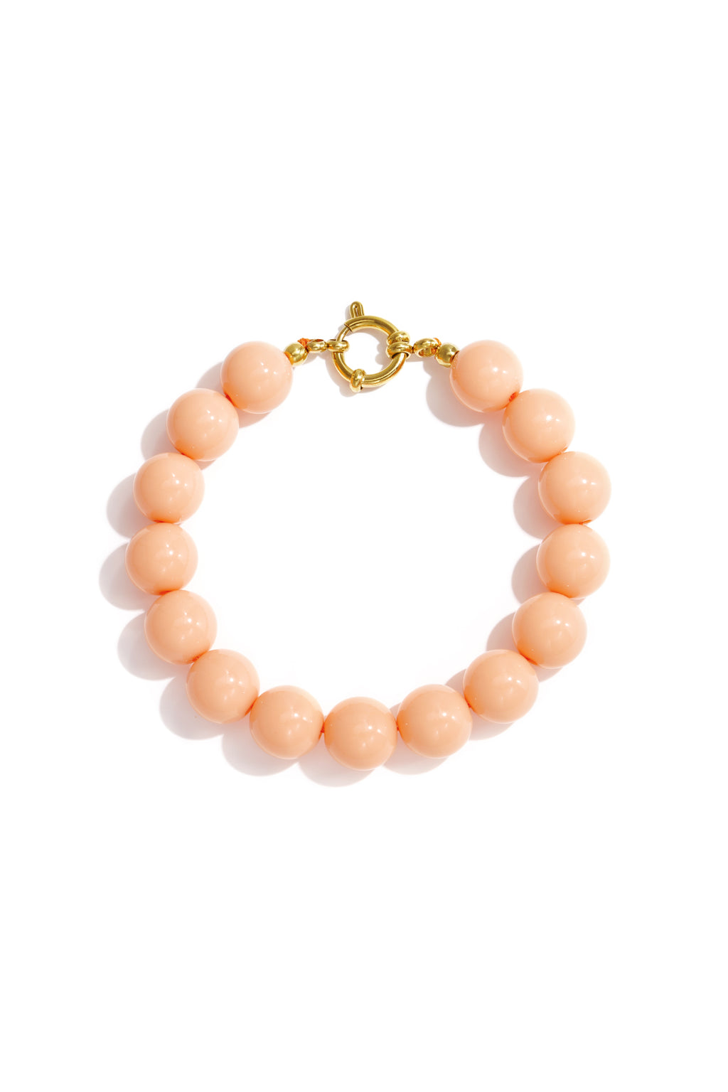 Bracelet à perles moyennes et fermoir avant - 12 mm