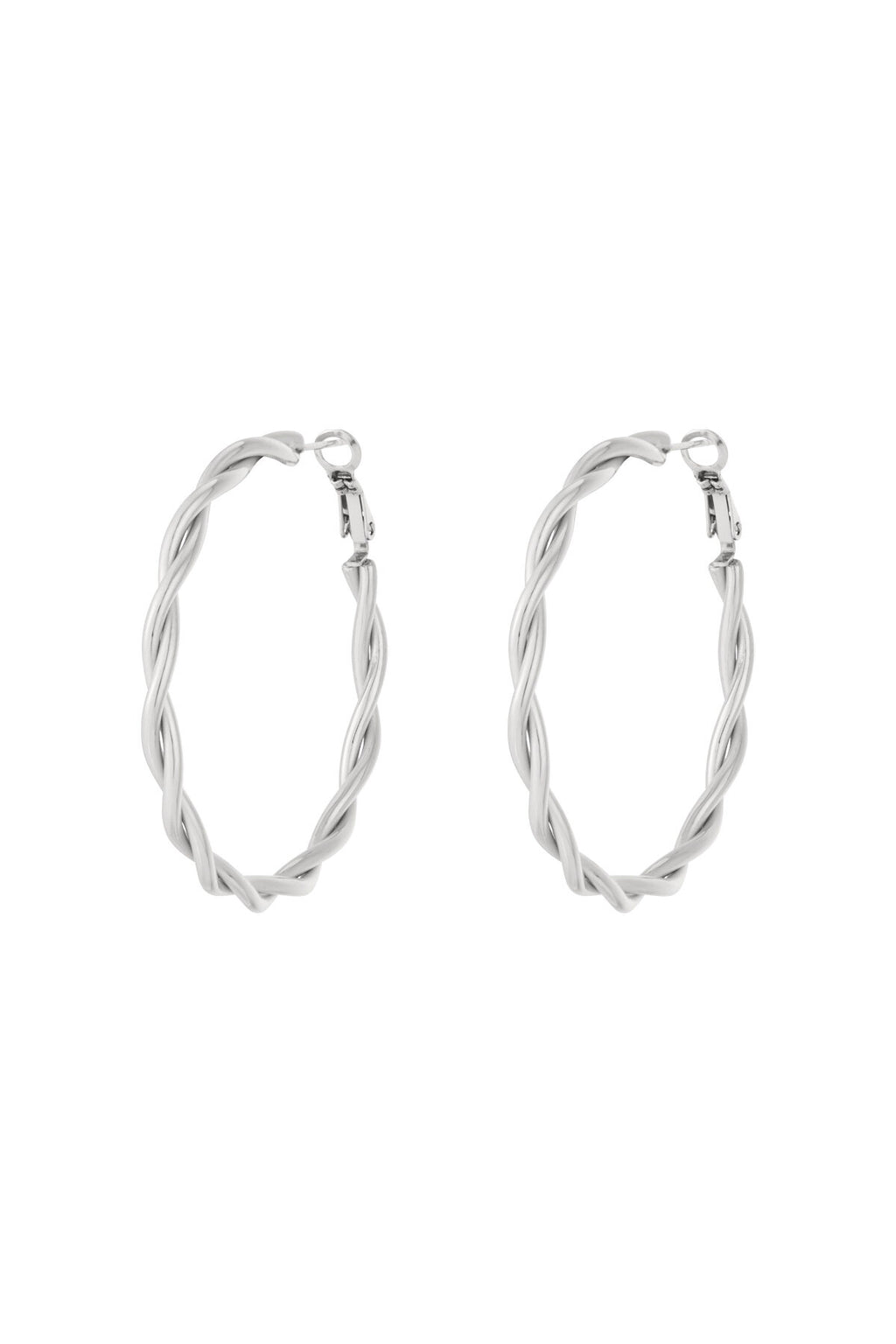 Boucles d'oreilles créoles torsadées