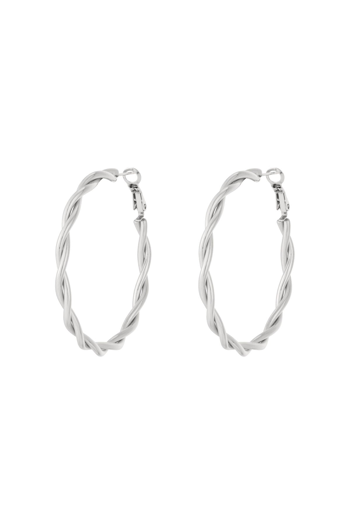 Boucles d'oreilles créoles torsadées