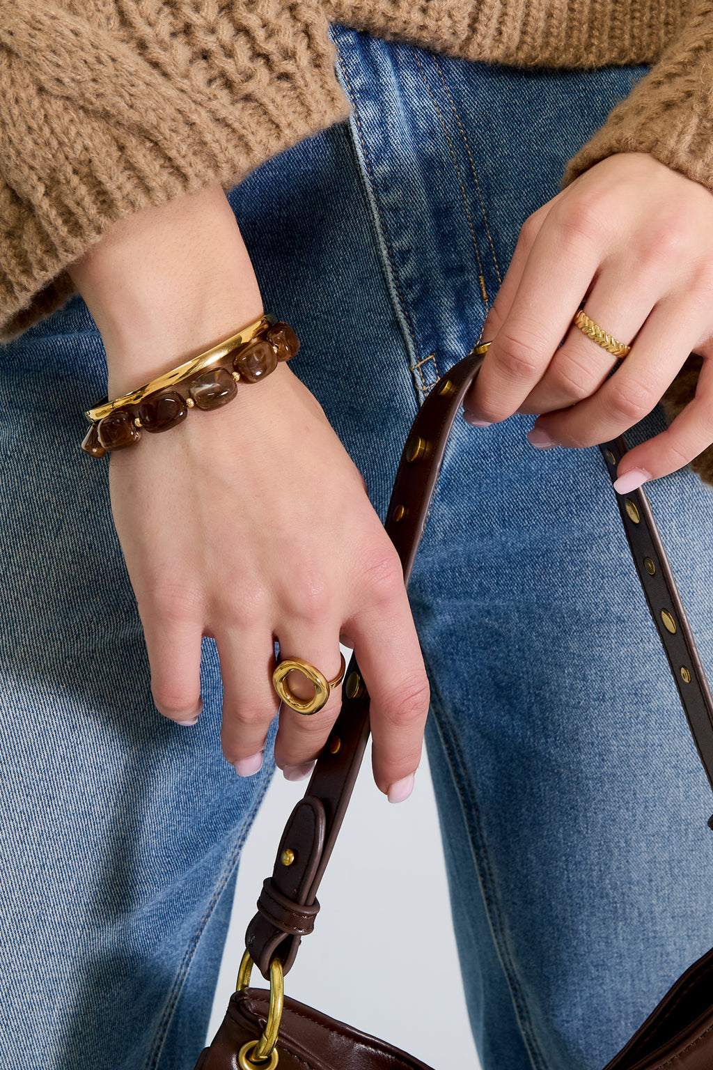 Bracelets en perles acryliques, série rétro classique quotidienne, bijoux pour femmes