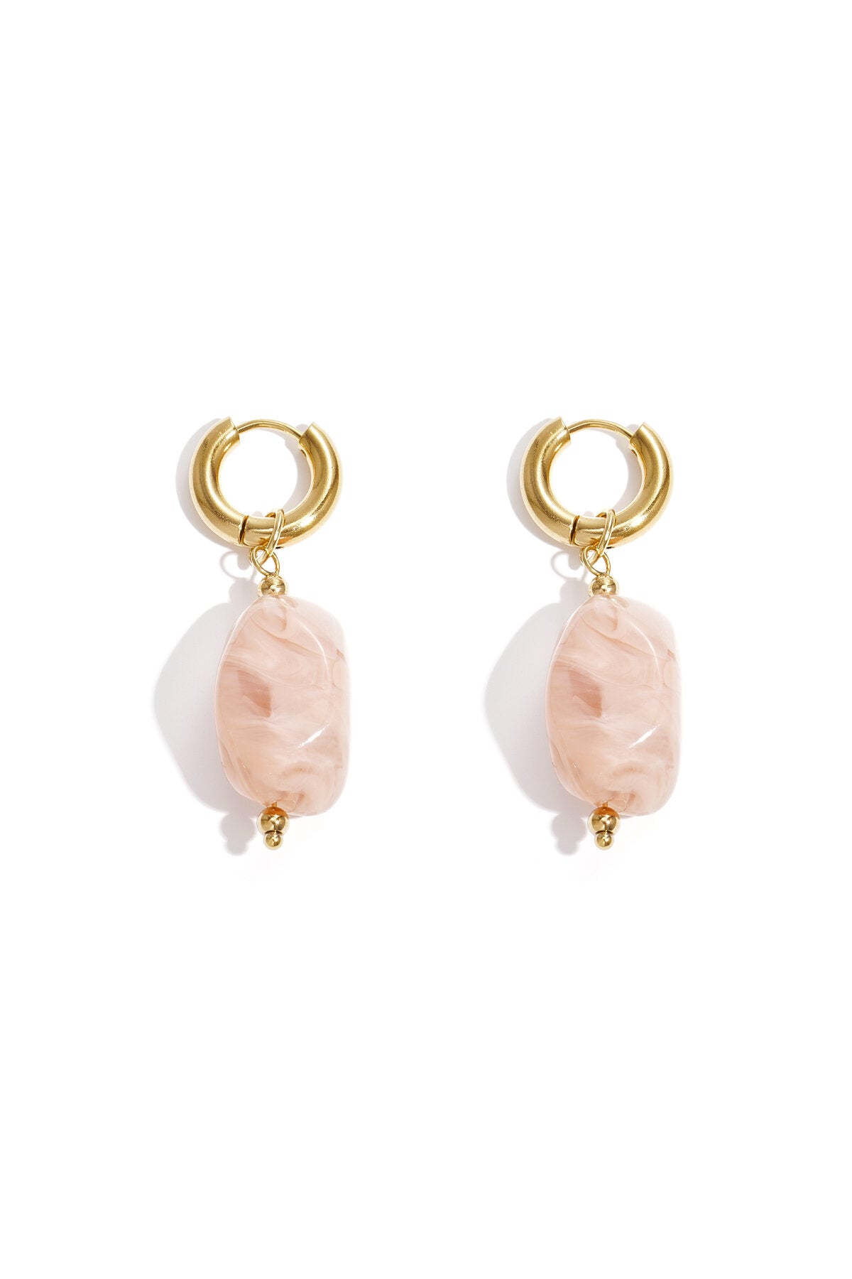 Boucles d'oreilles avec perles organiques