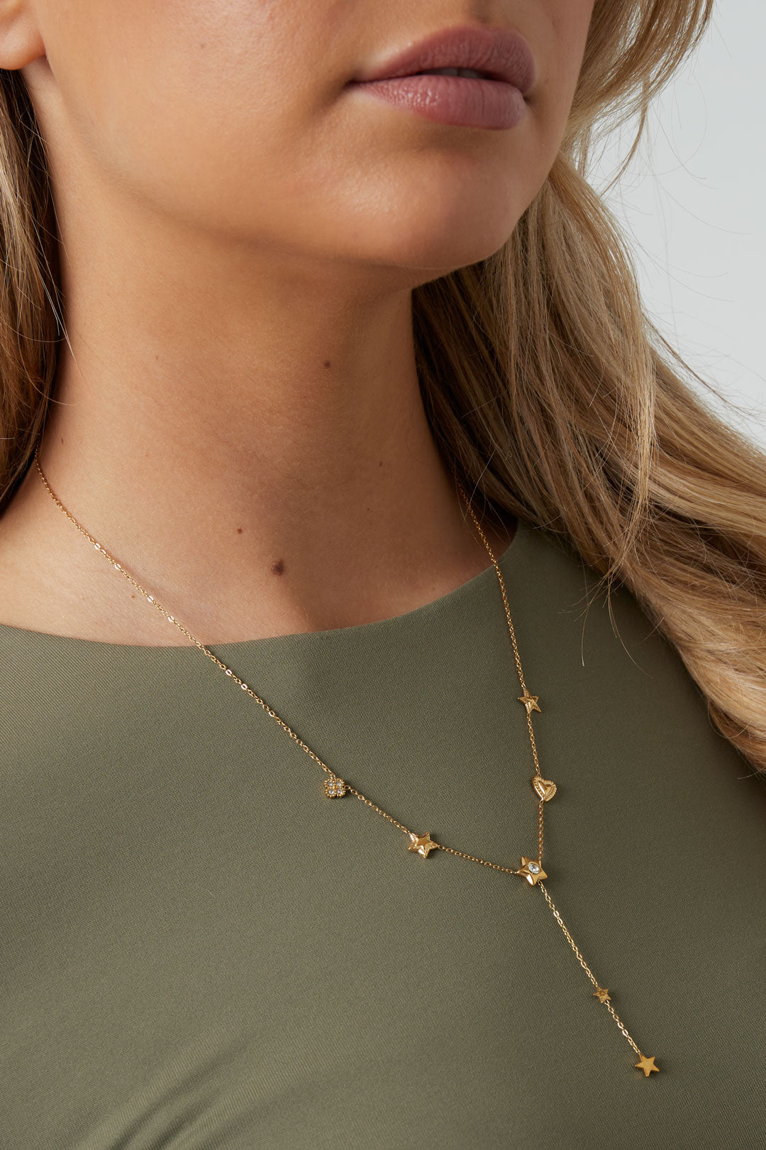 Colliers pendentifs en acier inoxydable Série Star Casual Daily Simple Bijoux pour femmes