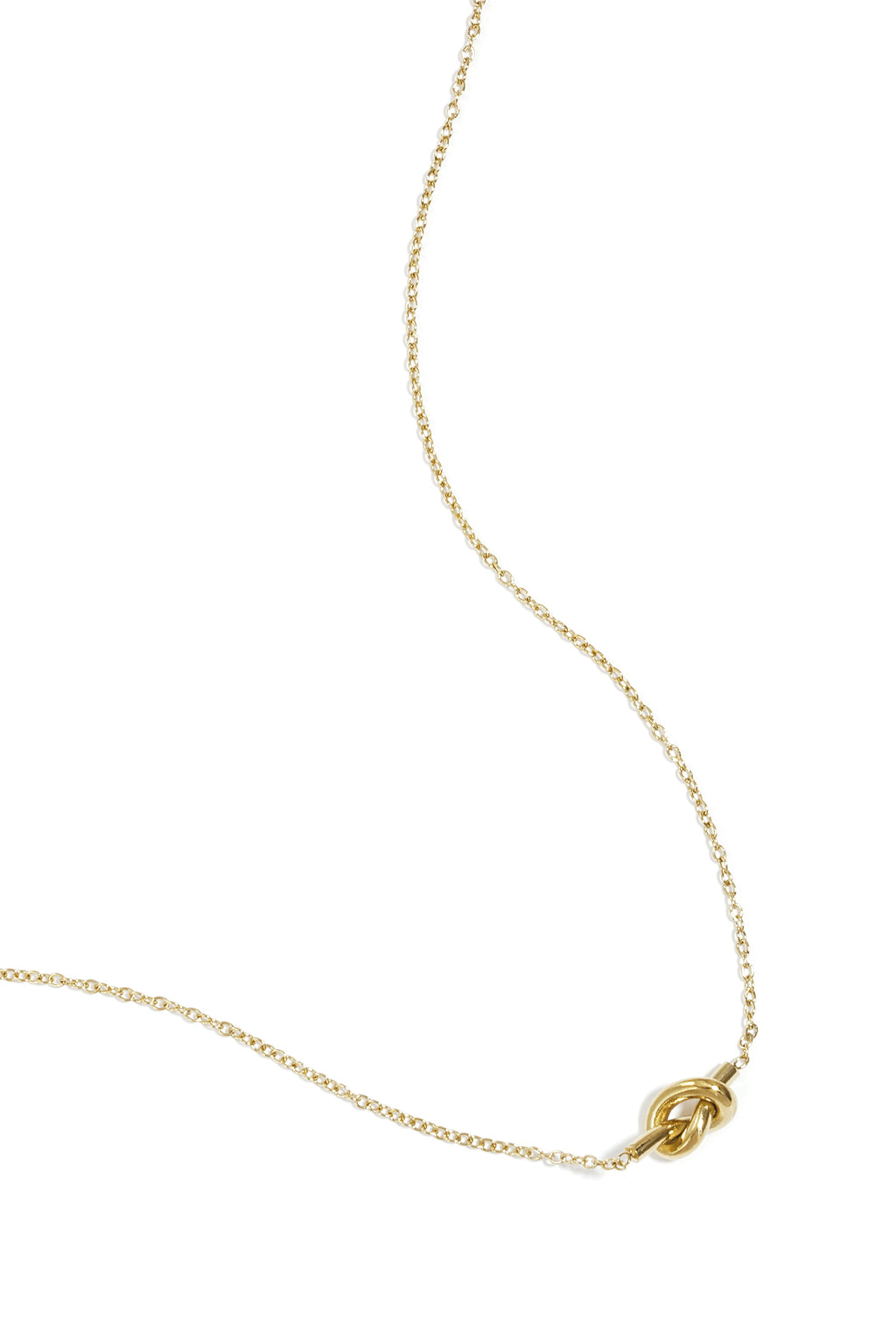 Collier simple avec breloque nouée - doré