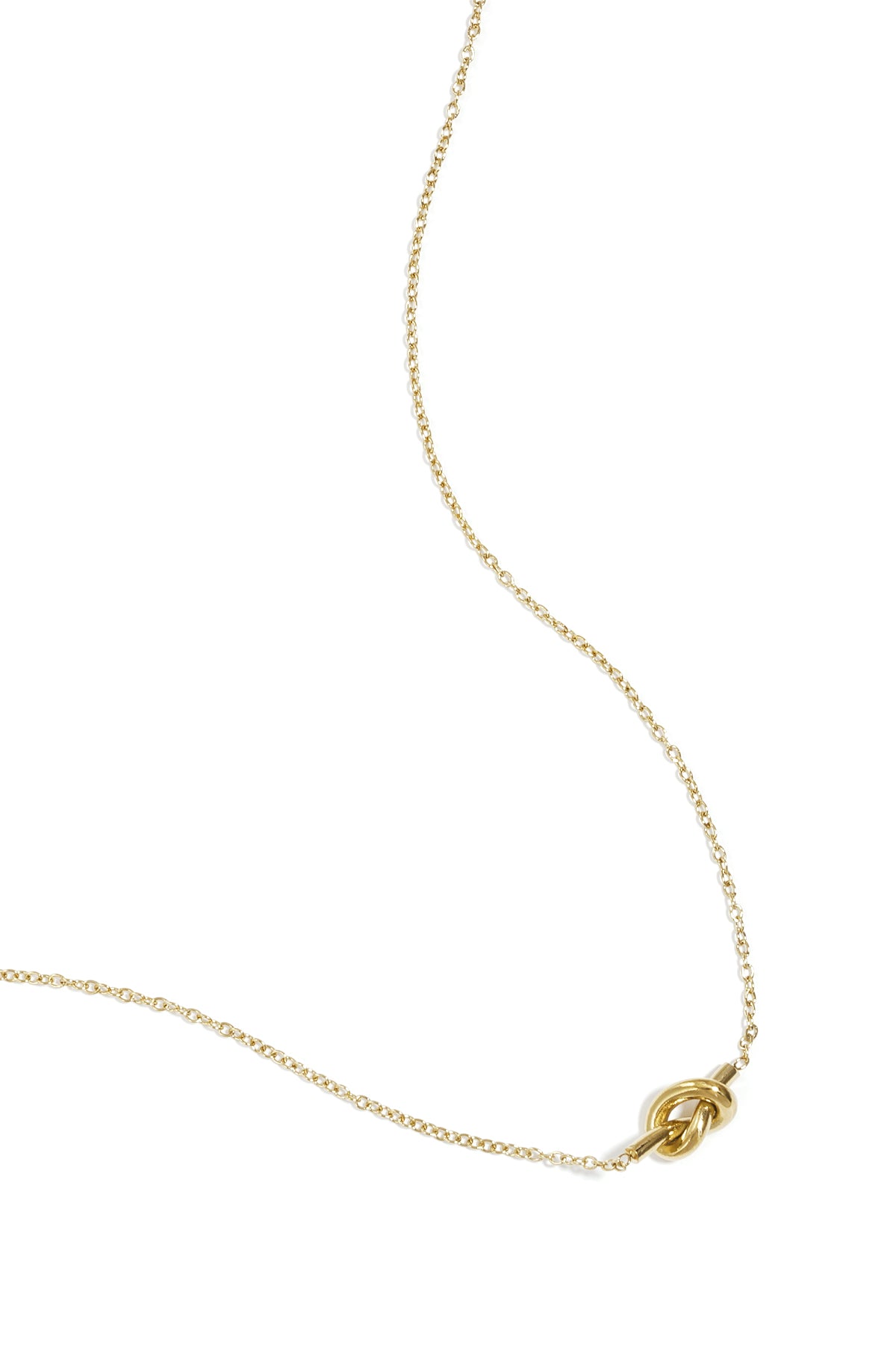 Collier simple avec breloque nouée - doré