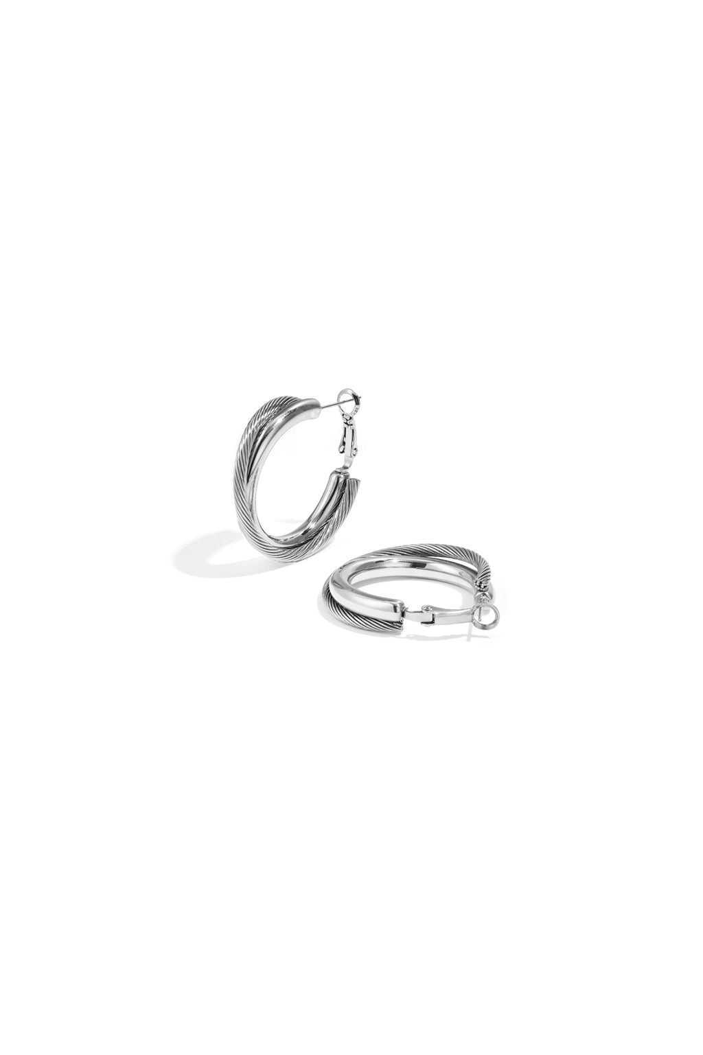 Boucles d'oreilles créoles doubles et épaisses