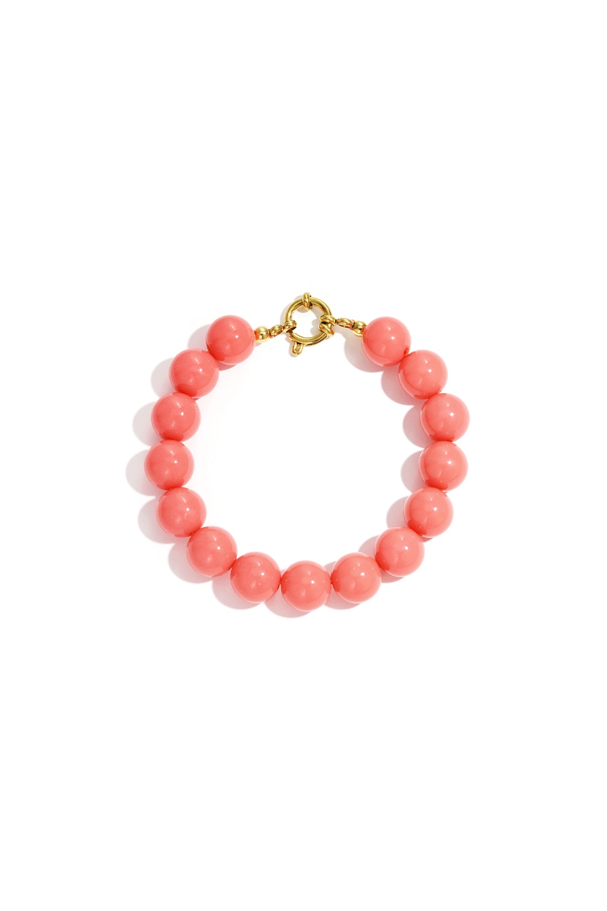 Bracelet à perles moyennes et fermoir avant - 12 mm