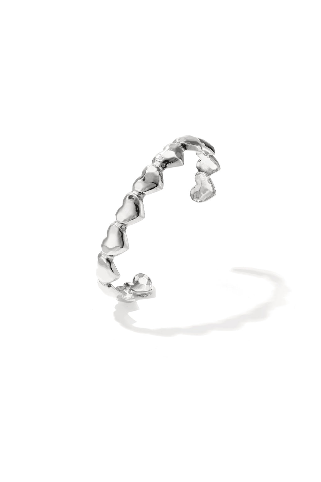 Bracelet à cœurs bosselés