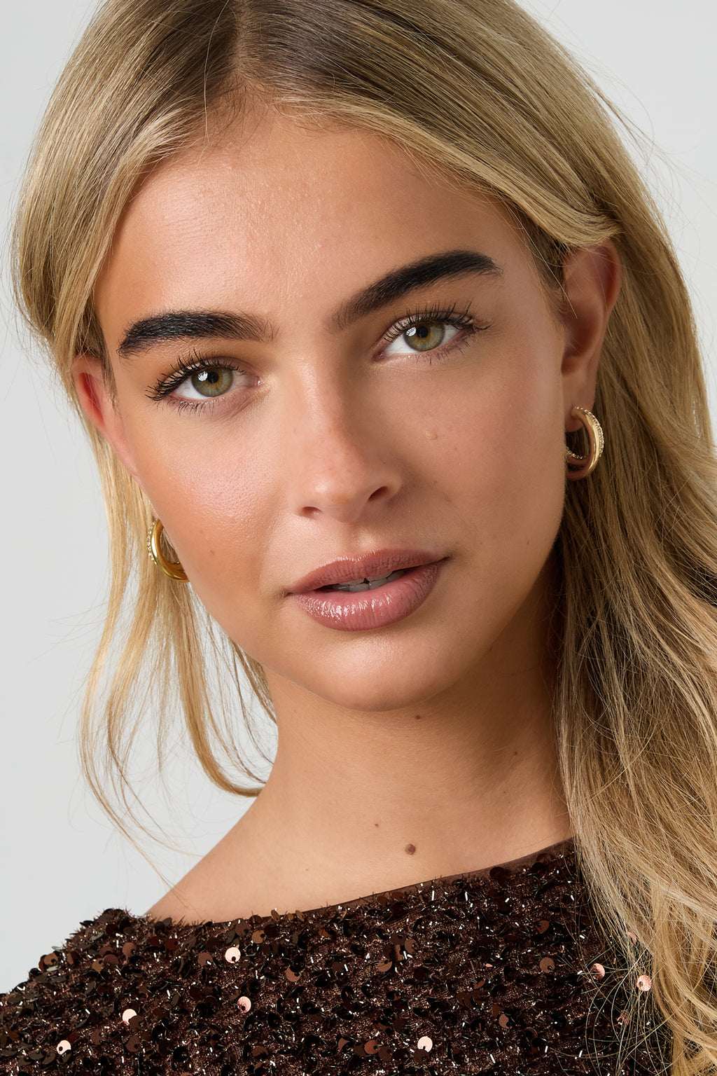 Boucles d'oreilles créoles en acier inoxydable, style décontracté, simple et quotidien, pour femmes