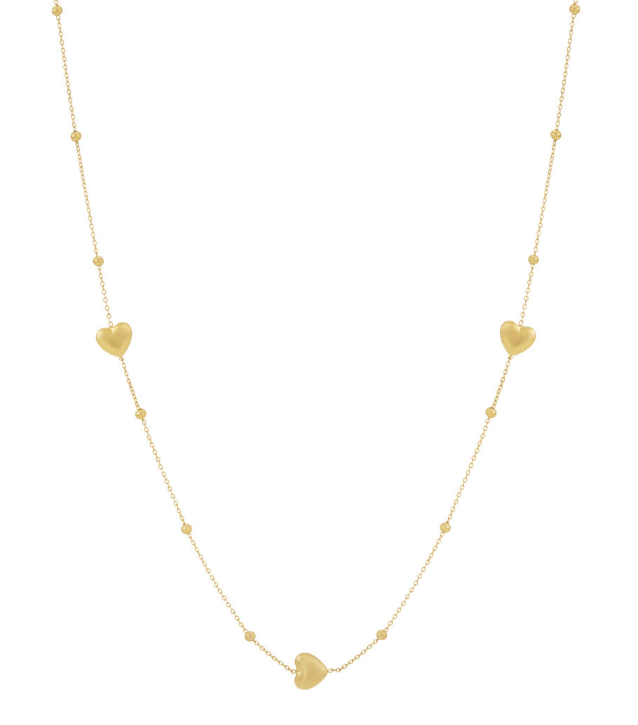 Collier long en forme de cœur