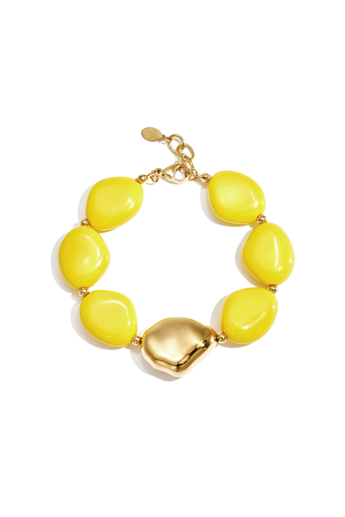 Bracelet de perles avec une perle imposante de forme organique