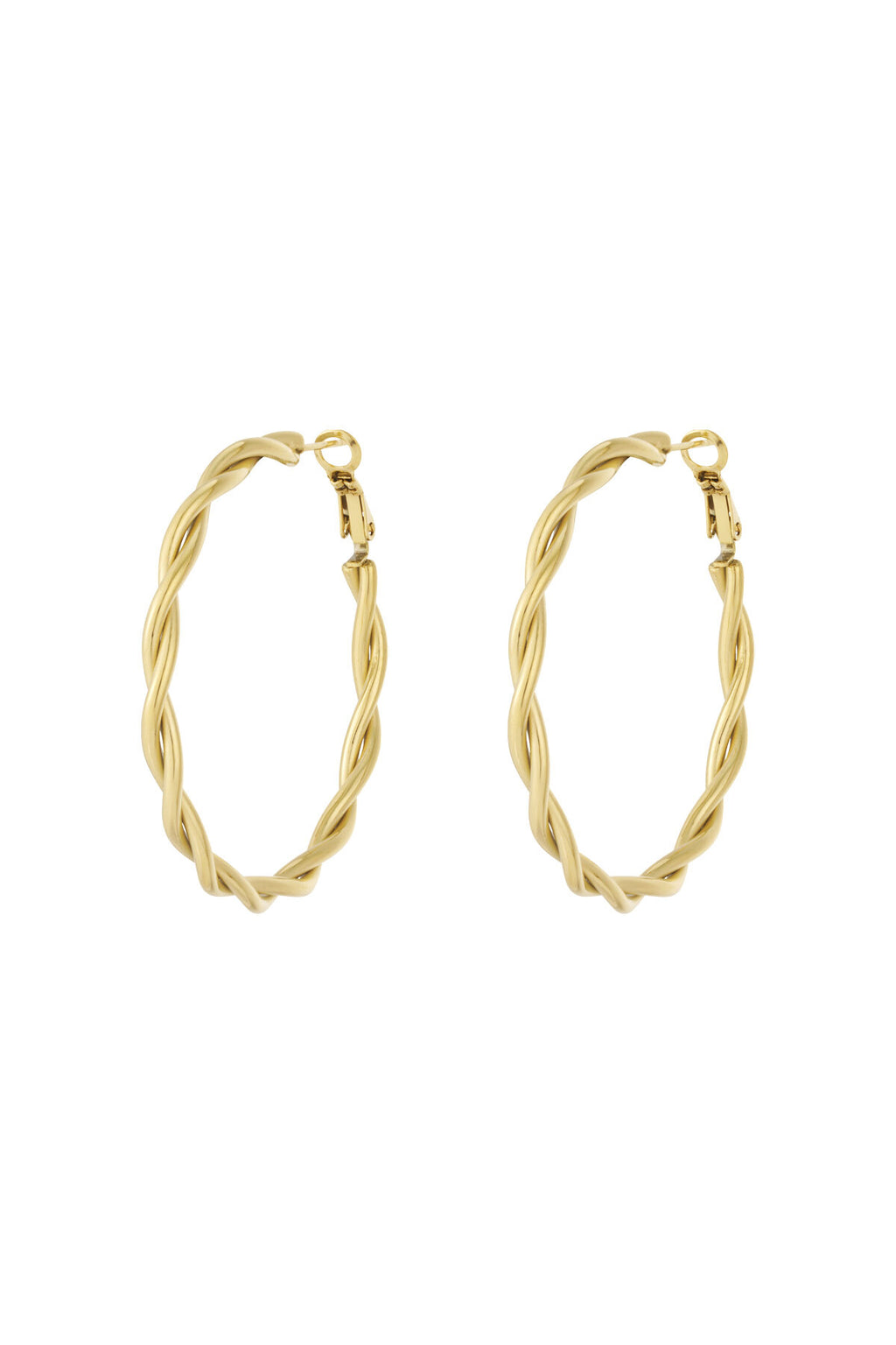 Boucles d'oreilles créoles torsadées