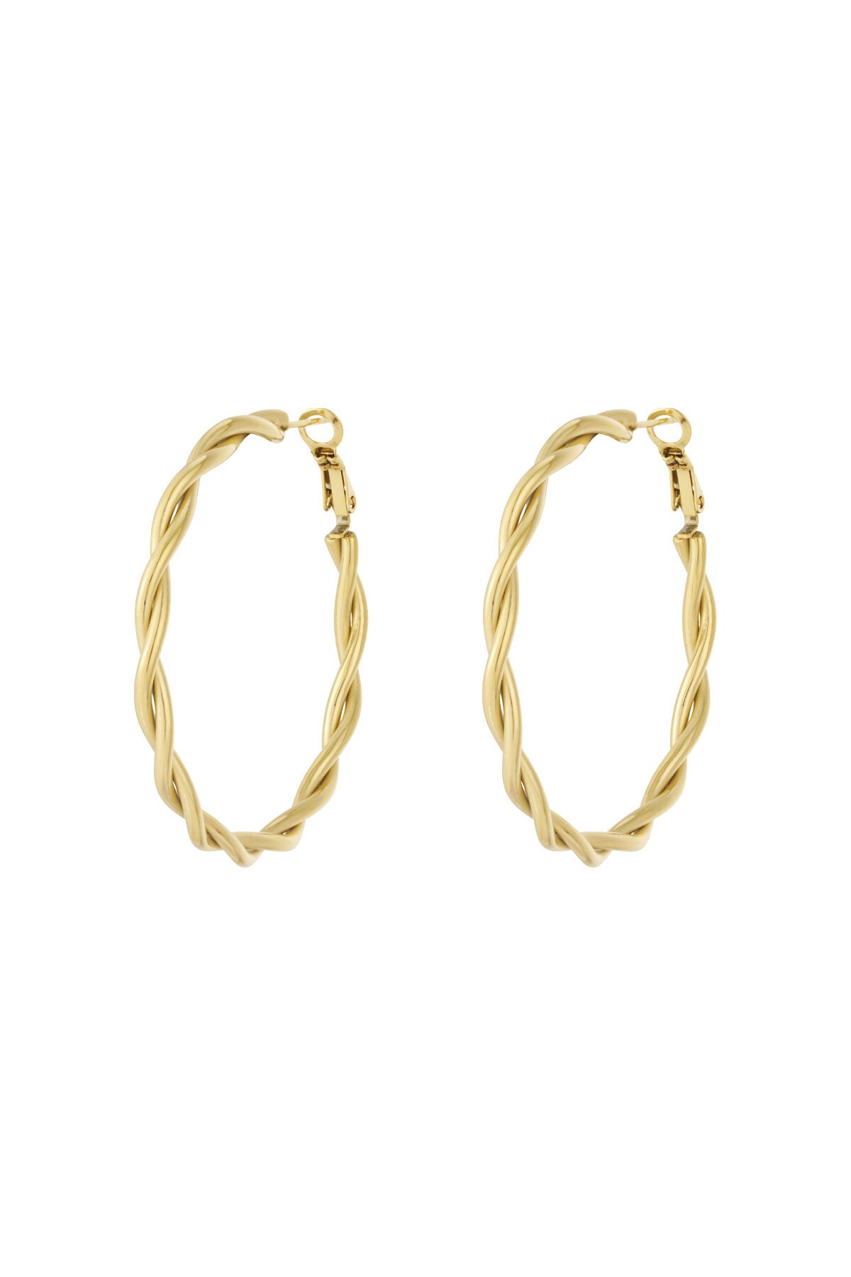 Boucles d'oreilles créoles torsadées