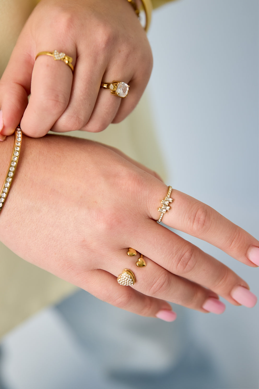 Bagues minimalistes en acier inoxydable, forme géométrique, collection Simple Daily Simple, bijoux pour femmes