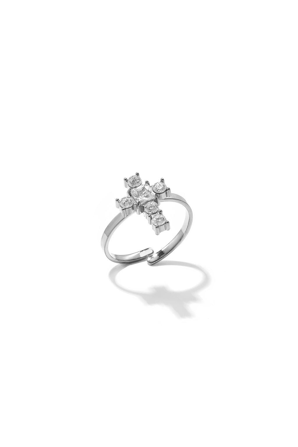 Bague minimaliste en acier inoxydable, croix, collection simple pour le quotidien, bijoux pour femmes