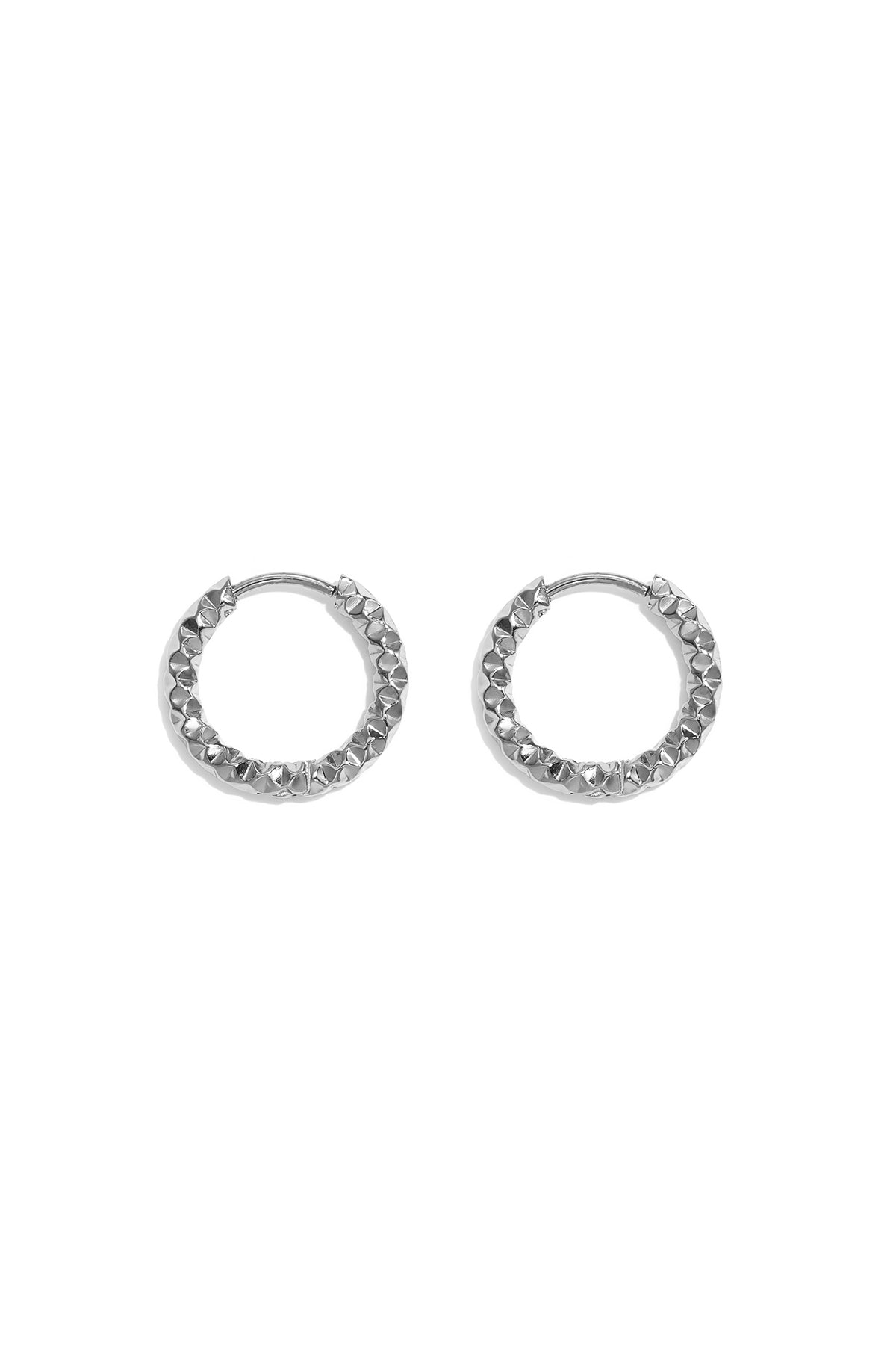 Boucles d'oreilles créoles en acier inoxydable, style simple et quotidien, collection de bijoux pour femmes